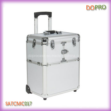 Silver Travel Makeup Luggage Train Case for Cosmetics (SATCMC017)